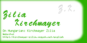 zilia kirchmayer business card